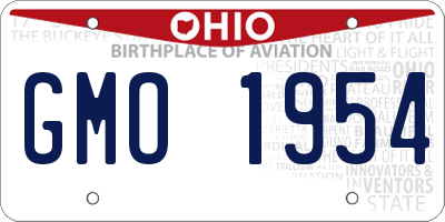 OH license plate GMO1954