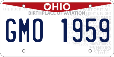 OH license plate GMO1959