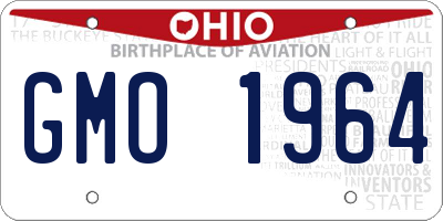 OH license plate GMO1964