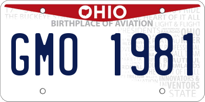 OH license plate GMO1981