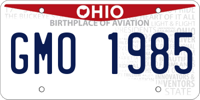 OH license plate GMO1985