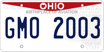 OH license plate GMO2003