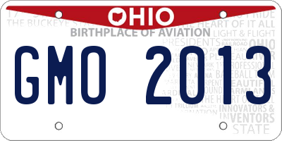 OH license plate GMO2013