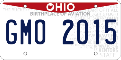 OH license plate GMO2015