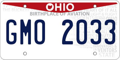OH license plate GMO2033