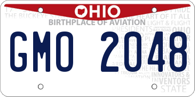 OH license plate GMO2048