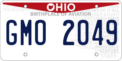 OH license plate GMO2049