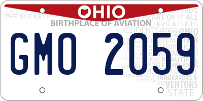 OH license plate GMO2059