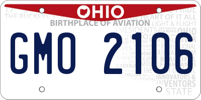 OH license plate GMO2106