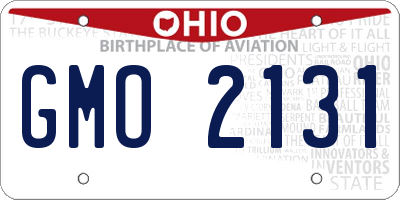 OH license plate GMO2131