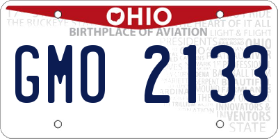 OH license plate GMO2133