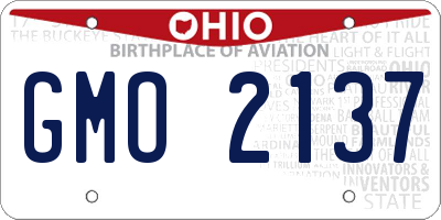 OH license plate GMO2137