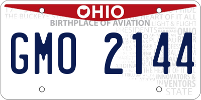 OH license plate GMO2144