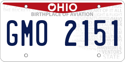 OH license plate GMO2151