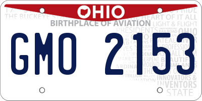 OH license plate GMO2153