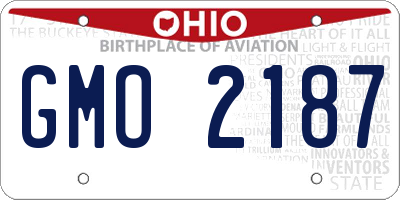 OH license plate GMO2187