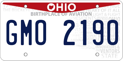 OH license plate GMO2190