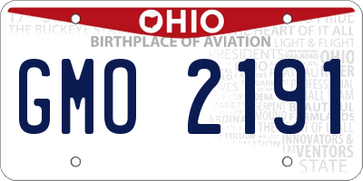 OH license plate GMO2191