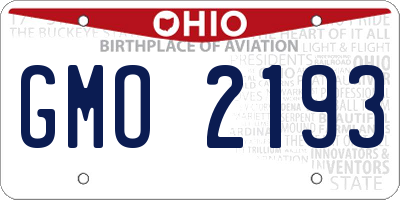 OH license plate GMO2193