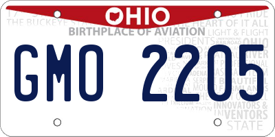 OH license plate GMO2205
