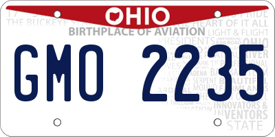 OH license plate GMO2235