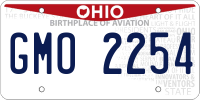 OH license plate GMO2254
