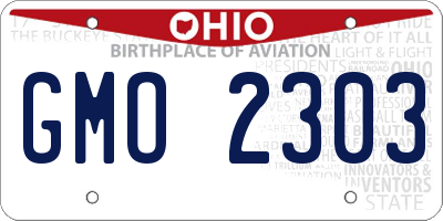 OH license plate GMO2303