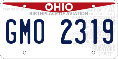 OH license plate GMO2319