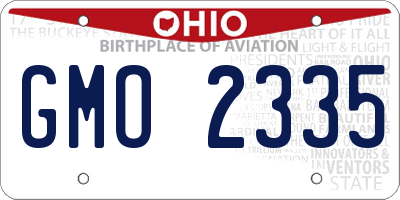 OH license plate GMO2335