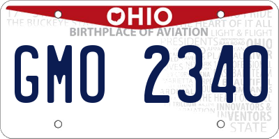 OH license plate GMO2340