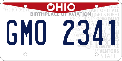 OH license plate GMO2341