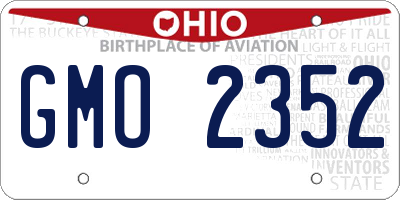 OH license plate GMO2352