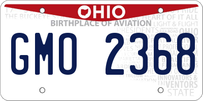 OH license plate GMO2368