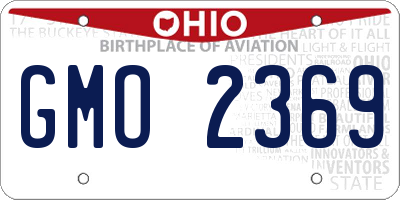 OH license plate GMO2369