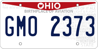 OH license plate GMO2373