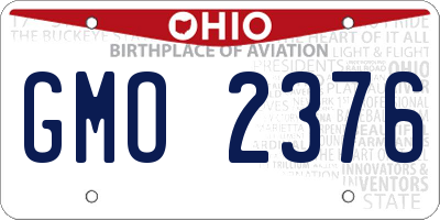 OH license plate GMO2376