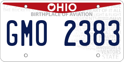 OH license plate GMO2383