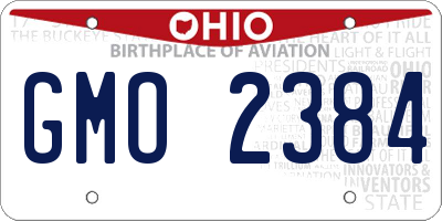 OH license plate GMO2384