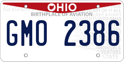 OH license plate GMO2386