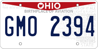 OH license plate GMO2394
