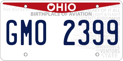 OH license plate GMO2399