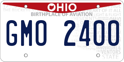 OH license plate GMO2400