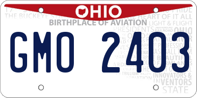 OH license plate GMO2403