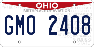 OH license plate GMO2408