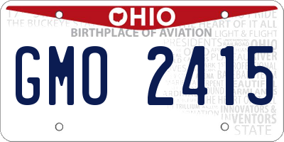 OH license plate GMO2415
