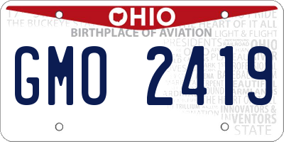 OH license plate GMO2419