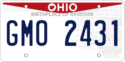 OH license plate GMO2431
