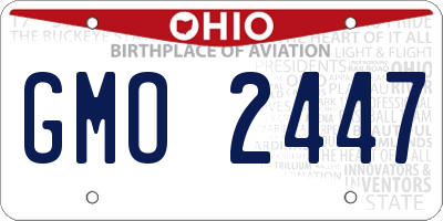 OH license plate GMO2447
