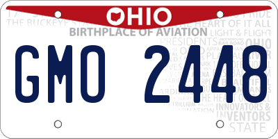 OH license plate GMO2448