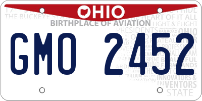 OH license plate GMO2452